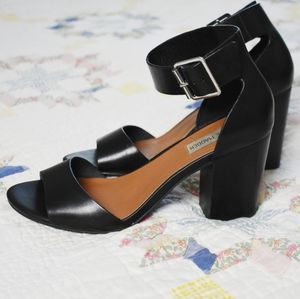 Steve Madden Estoria black leather heels